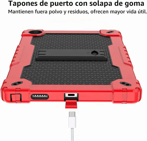 Vista 5 de Para Onn Tablet Pro 11 pulgadas 2023 Modelo: 100110027 Funda protectora híbrida resistente con función atril incorporada, carcasa rígida con correa