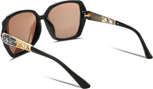 Vista 51 de FEISEDY - gafas de sol polarizadas para mujer, marco compuesto brillante B2289