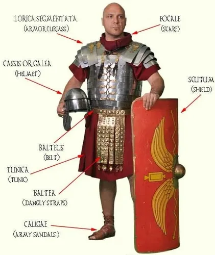 Vista 7 de Medievals - Armadura de placa de pecho de Lorica Segmentata romana recortada de latón
