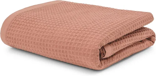 Vista 10 de Manta multiusos 100% de algodón de fibra extralarga, suave y transpirable, ligera para todas las estaciones, para sofá, sofá, cama, lavable a Espiga