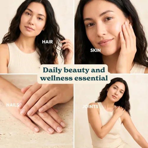 Vista 3 de Péptidos de colágeno en polvo, sin sabor, 1 libra – Apoya la salud del cabello, la piel, las uñas, los huesos y las articulaciones – Hidrolizado