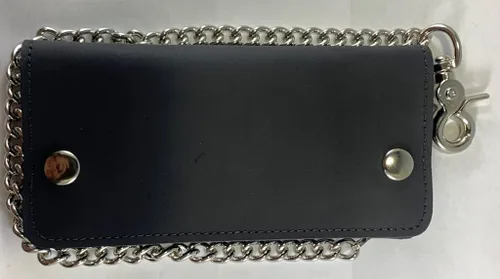 Vista 3 de Cartera cuadrada masónica personalizada y brújula larga cadena negra. HECHO EN EE. UU, Negro