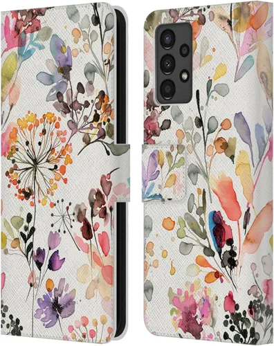 Vista 174 de Head Case Designs Officially Licensed Ninola Beige Wild Grasses Leather Wallet Case Compatible with Samsung Galaxy A07 4G