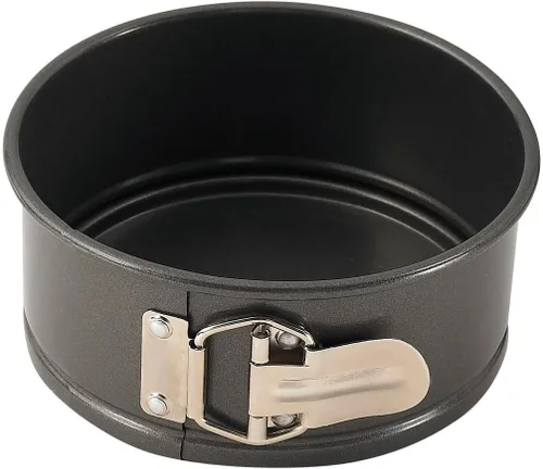 Vista 2 de WINCO Molde desmontable con fondo desmontable, 6 pulgadas, acero aluminizado, negro