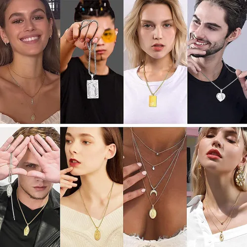 Vista 2 de Cadena De Oro La Virgen de Guadalupe Virgen María Medalla 14K Collares Virgen María Joyería Católicos Fina de Moda Regalos para Hombre Mujer Unisex