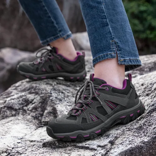 Vista 7 de CAMELSPORTS Zapatos de senderismo para mujer, transpirables, antideslizantes, ligeros, para exteriores, para senderismo, caminar