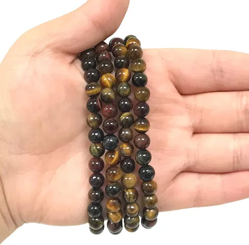 Vista 327 de Gem Avenue Handmade Round Bead Stretch Bracelet Unisex Natural Stone Beaded Jewelry for Men & Women, Elastic Wristband for Daily Wear