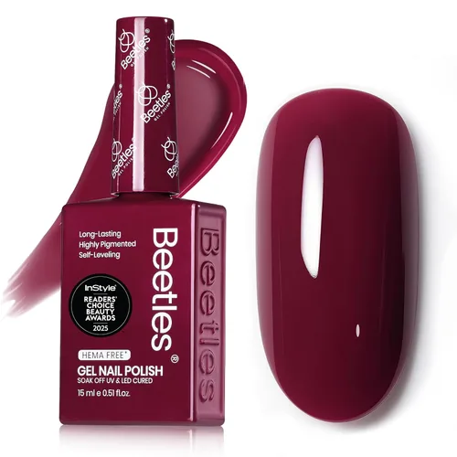 Vista 20 de Beetles - Esmalte de gel blanco, 0.5 onzas líquidas, tamaño completo, sin A - Creme White Hema Free white Rhythm
