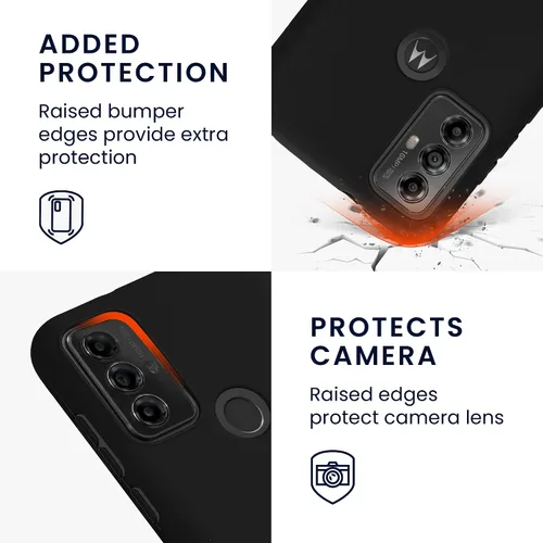Vista 3 de kwmobile Funda compatible con Motorola Moto G Play (2023) - Funda protectora de silicona TPU suave y delgada - Negro mate
