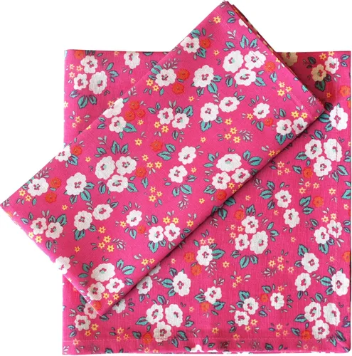 Vista 75 de Fingercraft - Juego de 12 servilletas de tela de mezcla de algodón y lino, con estampado, perfecta para fiestas, cenas, bodas, cócteles y Navidad