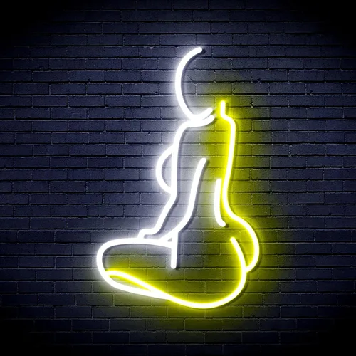 Vista 25 de ADVPRO Señora Back Shape Flex Silicone LED Neon Sign - Azul - st16s32-fnu0267-b