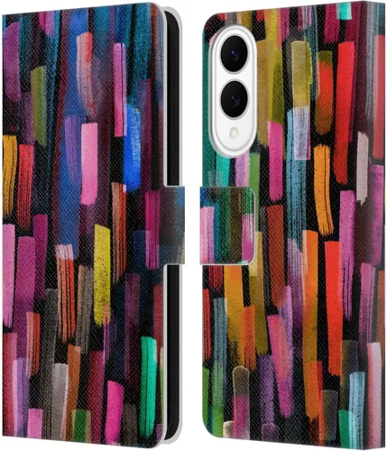 Vista 193 de Head Case Designs Officially Licensed Ninola Brushstrokes Black Summer Patterns Leather Wallet Case Compatible with Samsung Galaxy A07 4G