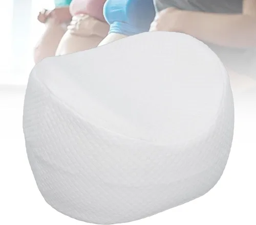 Vista 3 de Between Legs - Almohada lateral de espuma viscoelástica para la rodilla, funda extraíble, lavable, para dormir, para embarazo, ciática (blanco)