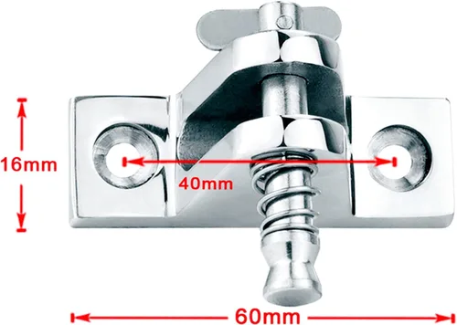 Vista 4 de Bisagra de cubierta ajustable de acero inoxidable 316 Bimini Montaje en cubierta lateral Hardware marino 2 uds