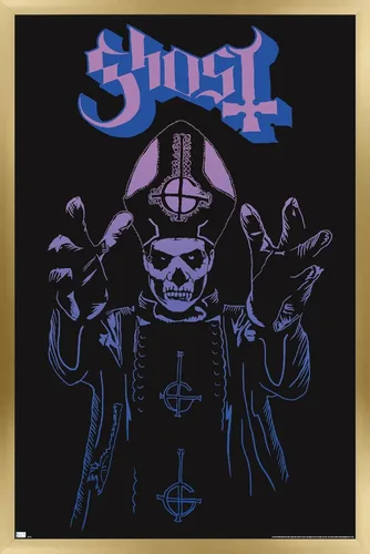 Vista 17 de Trends International Ghost - Póster de pared de ira, 14.72 x 22.37 pulgadas, versión enmarcada de madera de granero