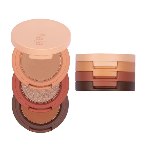 Vista 13 de Kaja Beauty Bento Collection - Trío de sombras de ojos elásticas Tonos rosa ciruela, tamaño de viaje, 01 Rosewater, premio Allure Best of Beauty