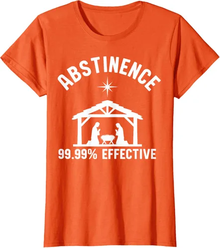 Vista 45 de Abstinence 99.99 Percent Effective Nativity Christmas Joke T-Shirt