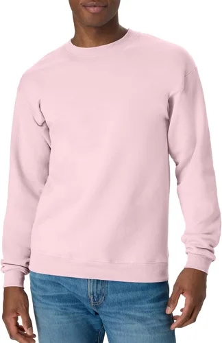 Vista 44 de Hanes Men's Sweatshirt, EcoSmart Fleece Crewneck Sweatshirt, Big & Tall Available, 1 or 2-Pack Marrón (Army Brown)