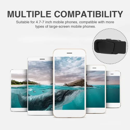 Vista 4 de Xiaokeis Auriculares de realidad virtual VR, gafas 3D, soporte de auriculares VR versión de 4.7-7 pulgadas, gafas de realidad virtual, auriculares
