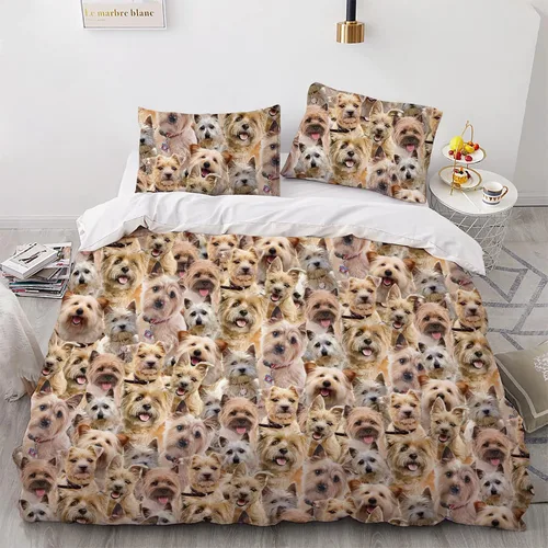 Vista 12 de Airedale Terrier - Juego de funda de edredón para amantes de los perros, juego de edredón para perros Bingley Terrier, juego de ropa de cama Perro