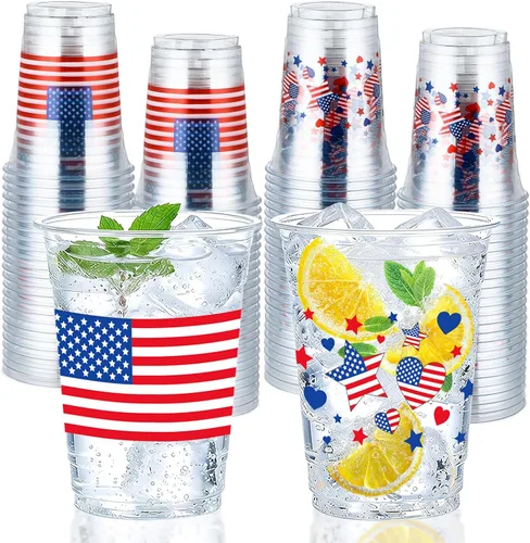 Vista 7 de 100 vasos de plástico para fiesta mexicana de 16 onzas