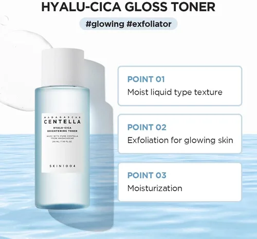 Vista 4 de SKIN1004 Hyalu-CICA Brightening Toner 7.10 fl.oz (7.1 fl oz) Ácido hialurónico CICA Niacinamida Soluciones hidratantes y refrescantes de cuidado