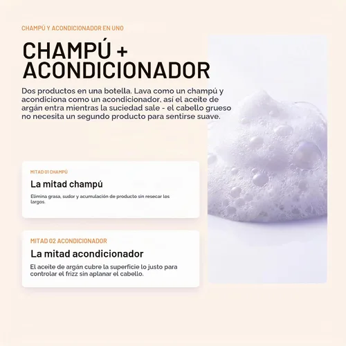 Vista 3 de Morfose Champú para el cabello de argán (33.8 fl oz)