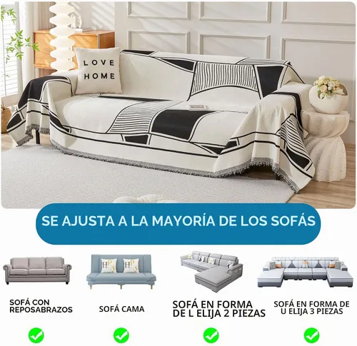 Vista 5 de HAOMAIJIA Funda de sofá antideslizante para sofá de 2 cojines, fundas de sofá seccionales lavables para perros y mascotas, protector de muebles