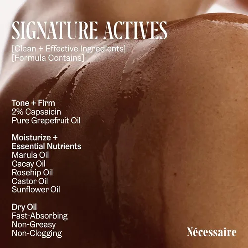 Vista 4 de El Aceite Corporal. Tratamiento Multi-Nutrientes Para Piel Radiante 2% Aceite De Capsaicina Fórmula ligera y de rápida absorción. Nutre e hidrata