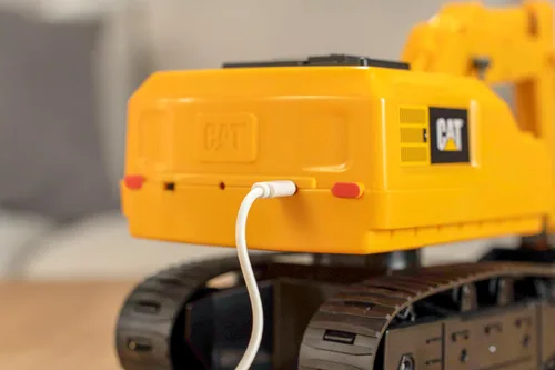 Vista 6 de CAT Power Excavator Digger RC Construction for Kids 5+ 2.4GHz Remote Control Truck Toy, Full-Function Dig, Scoop, Spin & Drive, Realistic Lights &