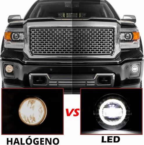Vista 2 de Kit de luces antiniebla LED con DRL para GMC Sierra 2003-2006, luz de parachoques luz de conducción, lámparas antiniebla con luces de circulación