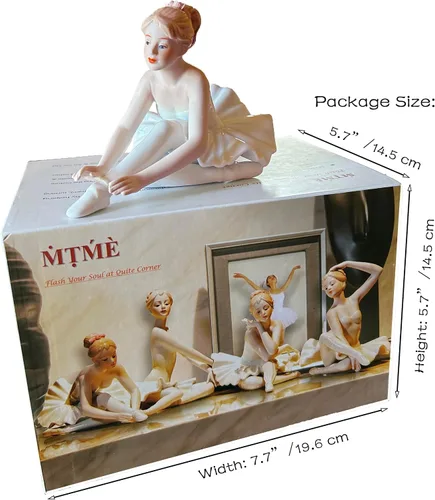 Vista 9 de MTME - Figuras de porcelana para ballet, estatua esculpida, artesanía, artículos de arte, escultura, decoración del hogar
