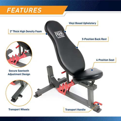 Vista 12 de Marcy Smith Machine Home Gym System SM-4903, All-in-One Strength Training Cage with Weight Bench, Pulley, Squat Rack & Workout Station