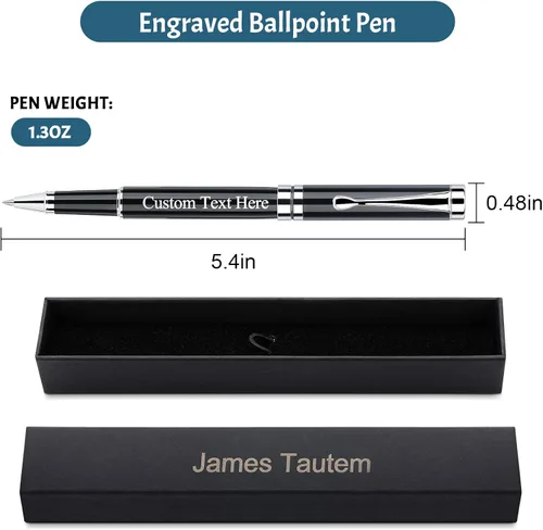 Vista 3 de Bolígrafos personalizados, bolígrafos personalizados, juego de bolígrafos de regalo, grabado gratis con tu nombre o mensaje, regalo para colegas