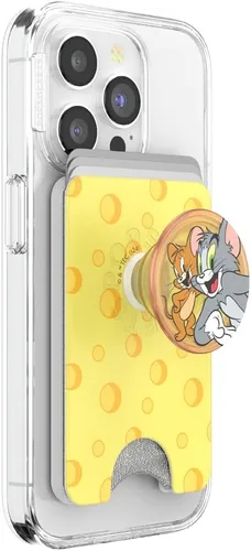 Vista 7 de PopSockets Cartera adhesiva para teléfono y tarjetero con agarre, gato - Tom y Jerry Chase