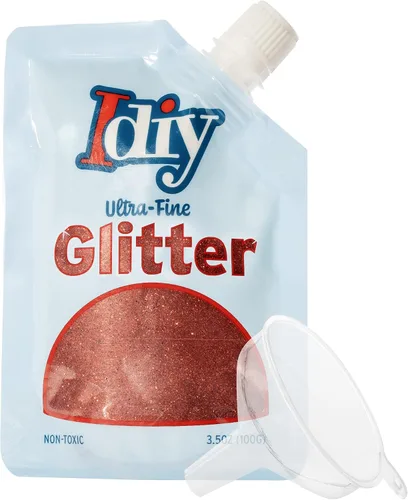 Vista 15 de iDIY - Brillantina ultra fina azul aguamarina (3.5 onzas), purpurina extrafina con bolsa de boquilla fácil de verter y embudo para resina, slime