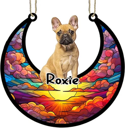 Vista 15 de LOVELYPOD Adorno de Navidad personalizado para perro pastor australiano, atrapasoles conmemorativo, adorno de Navidad de pastor australiano