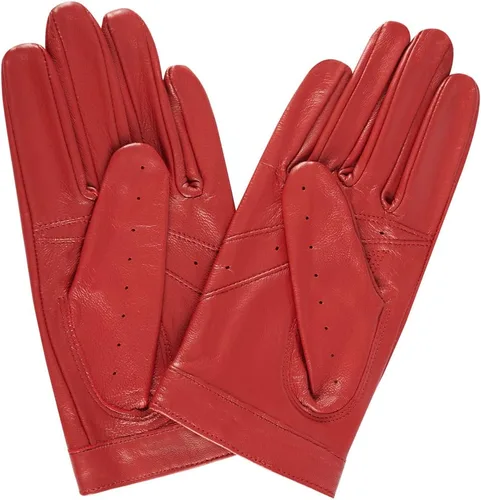 Vista 7 de Harssidanzar Guantes de conducción de cuero para mujer, guantes de cuero de oveja finos sin forro para pantalla táctil KL021