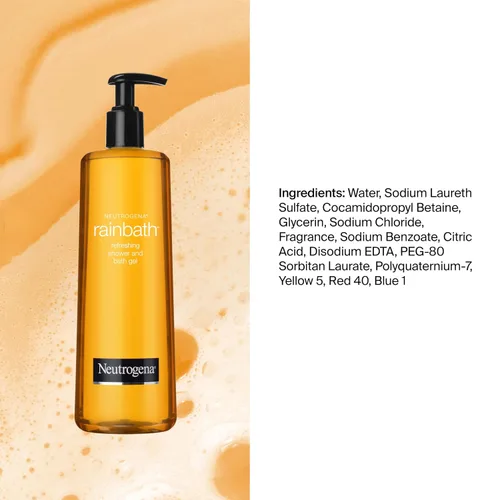 Vista 8 de Neutrogena Rainbath Gel limpiador de ducha y baño, gel de lavado corporal hidratante diario y gel de afeitado para hombres y mujeres, espuma cremosa