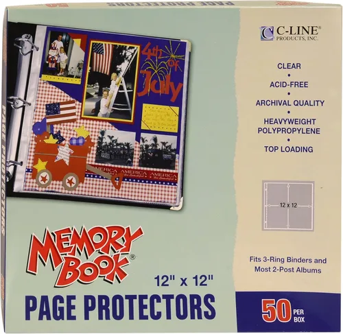 Vista 2 de C-Line protectores de páginas de álbum de recortes plegable panorámica, libro de recuerdos