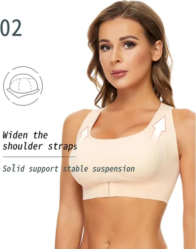 Vista 2 de Sports Bra 2024 Full Supportive High Impact Yoga Sports Bra Plus Size Fitness Bra Yoga Sports Bra Padded Sports Bras