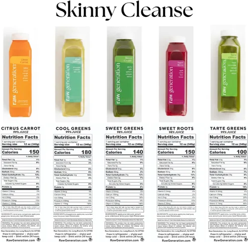 Vista 4 de Raw Generation Skinny Juice Cleanse, 3 días, 18 botellas de jugo prensadas