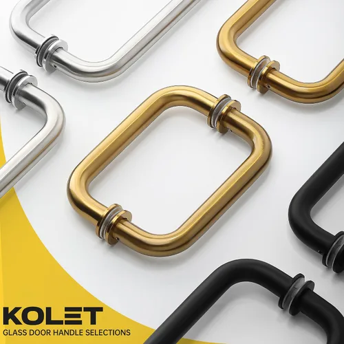 Vista 7 de Kolet Manija para puerta de ducha, manija de puerta de ducha de vidrio de 6 pulgadas de centro a centro, acero inoxidable 304, compatible con vidrio