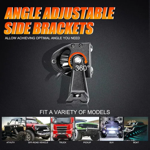 Vista 8 de Combo de barra de luz LED Auxbeam y LED PHILIPS para vehículos Pickup SUV ATV Ford F150