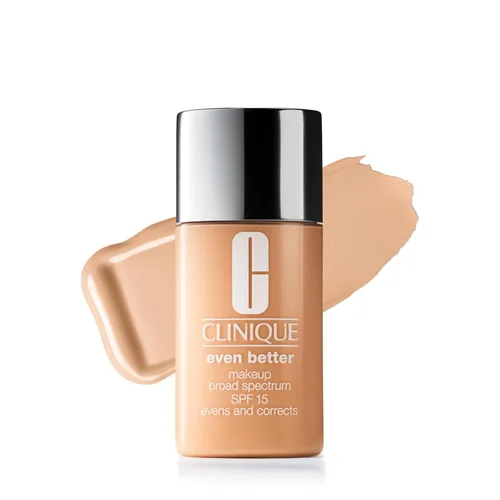 Vista 47 de Clinique Even Better Makeup Liquid Foundation SPF 15 With Vitamin C For Dry + Oily Combination Skin Types Medium Coverage + Natural Finish Evens