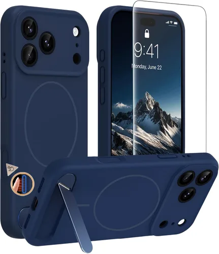 Vista 59 de Hualele - Funda magnética para Samsung Galaxy S24 Plus/S25 Plus con soporte de metal, [compatible con MagSafe]