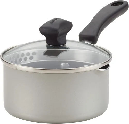 Vista 27 de Farberware Cookstart DiamondMax - Juego de utensilios de cocina, ollas y sartenes antiadherentes, aptos para lavavajillas, incluye bandeja