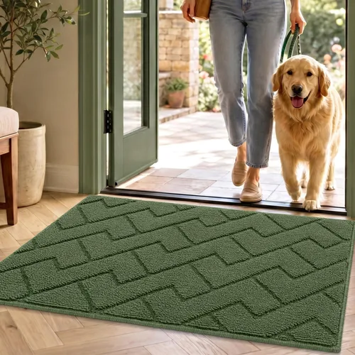 Vista 17 de hicorfe Tapete para puerta delantera para entrada exterior, 20 x 31.5 pulgadas, absorbente, resistente a la suciedad, tapetes de bienvenida