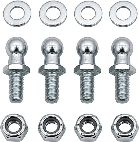 Vista 7 de 4 pares de pernos de bola de 0.394 in con tuercas de bloqueo de hardware, arandelas de rosca de 5/16-18 x vástago de 1 pulgada de largo