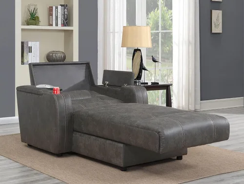 Vista 7 de Sunset Trading Tumbona eléctrica, cama individual XL, gris carbón